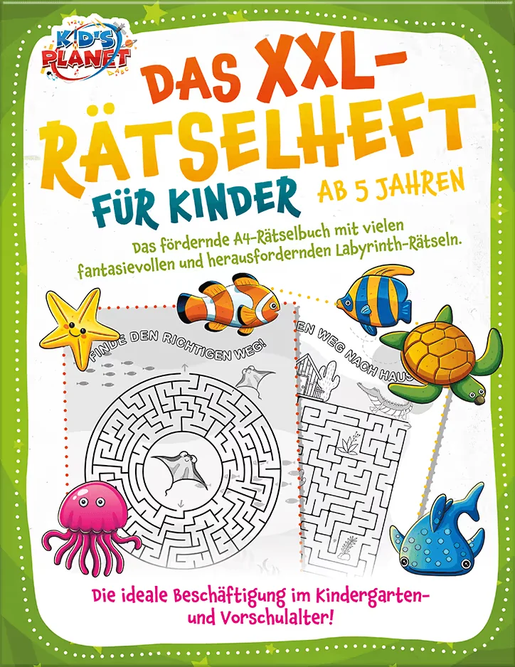 Book cover: Das XXL-Rätselheft für Kinder ab 5 Jahren